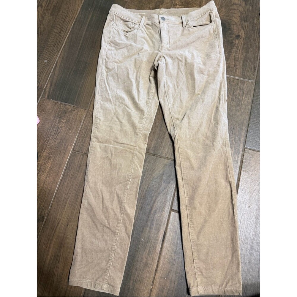 LOFT Skinny Corduroy Pants in Light Tan